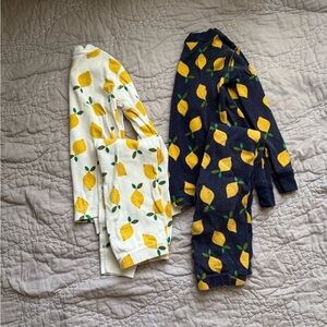Hanna Andersson Lemon Print Kids Pajama Set